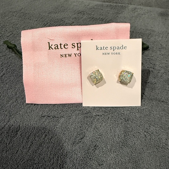 kate spade Jewelry - Kate Spade Gold Opal Stud Earrings